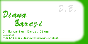 diana barczi business card